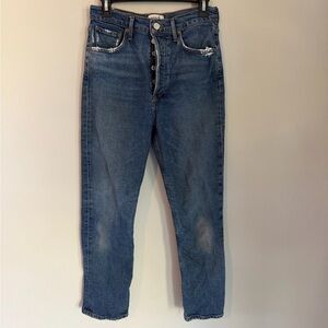 Agolde Riley High Rise Straight Crop Jeans